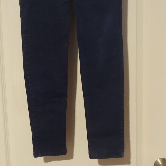 Versace Jeans Couture Navy Stretch Zip Skinny Pants S0 - Picture 7 of 9